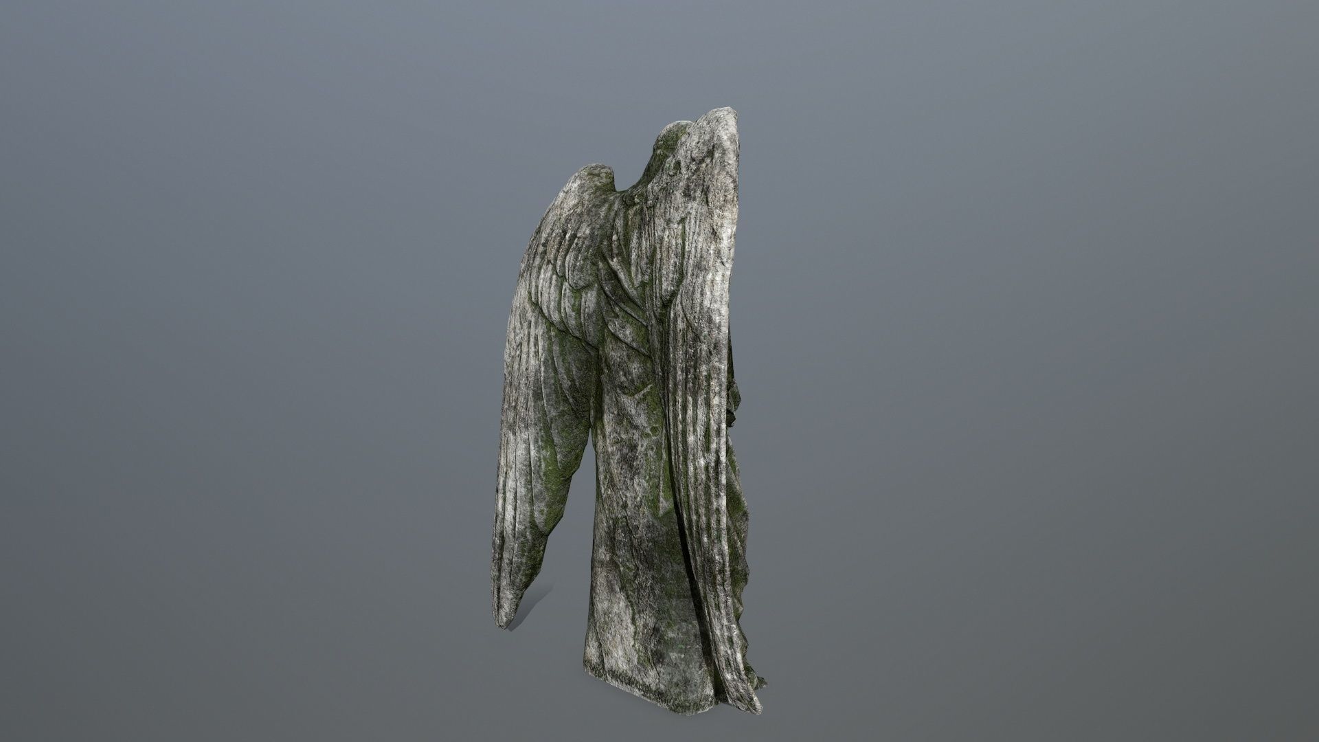 Angel Statue 3 Low-poly 3D model_4