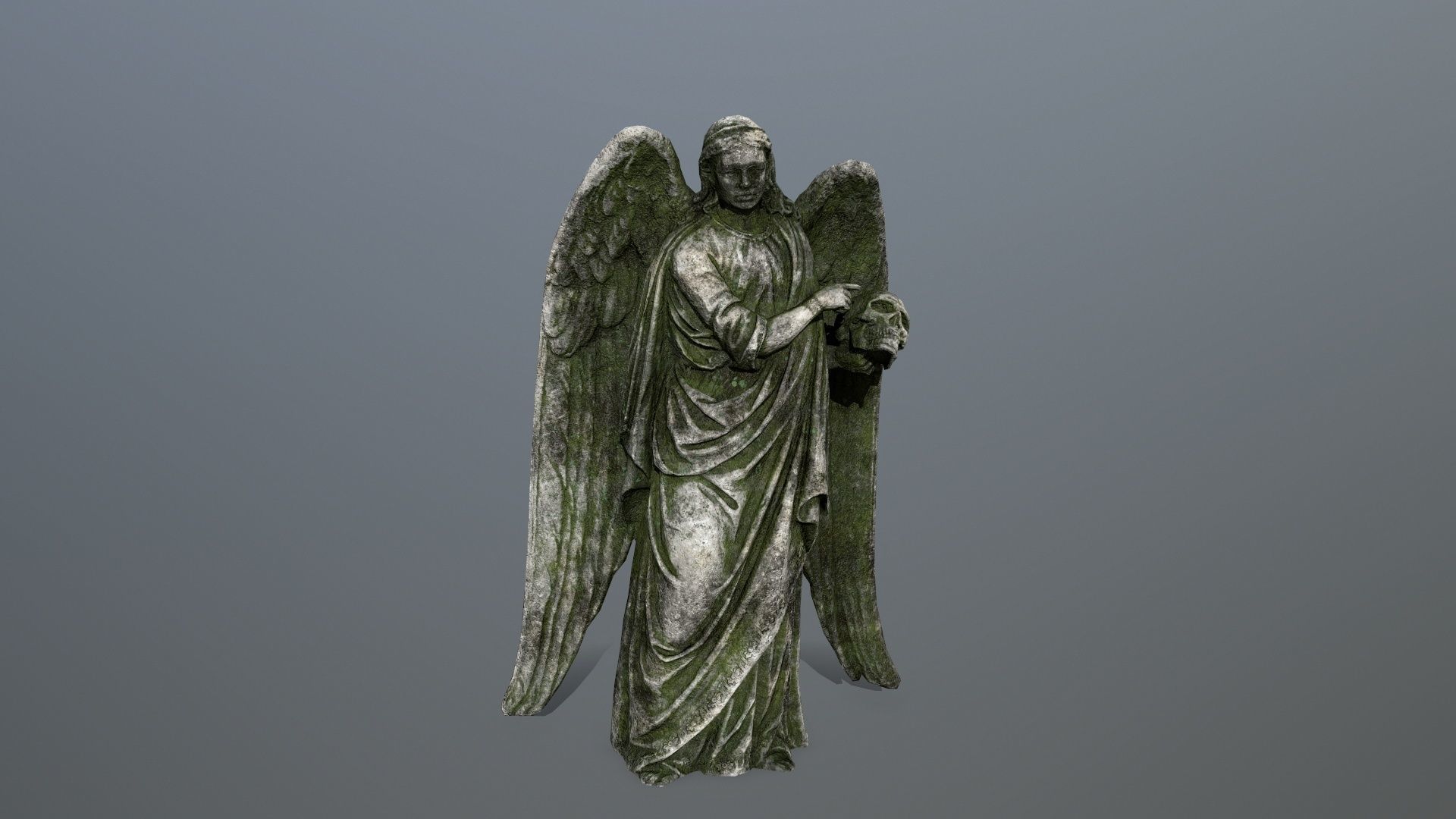 Angel Statue 3 Low-poly 3D model_6
