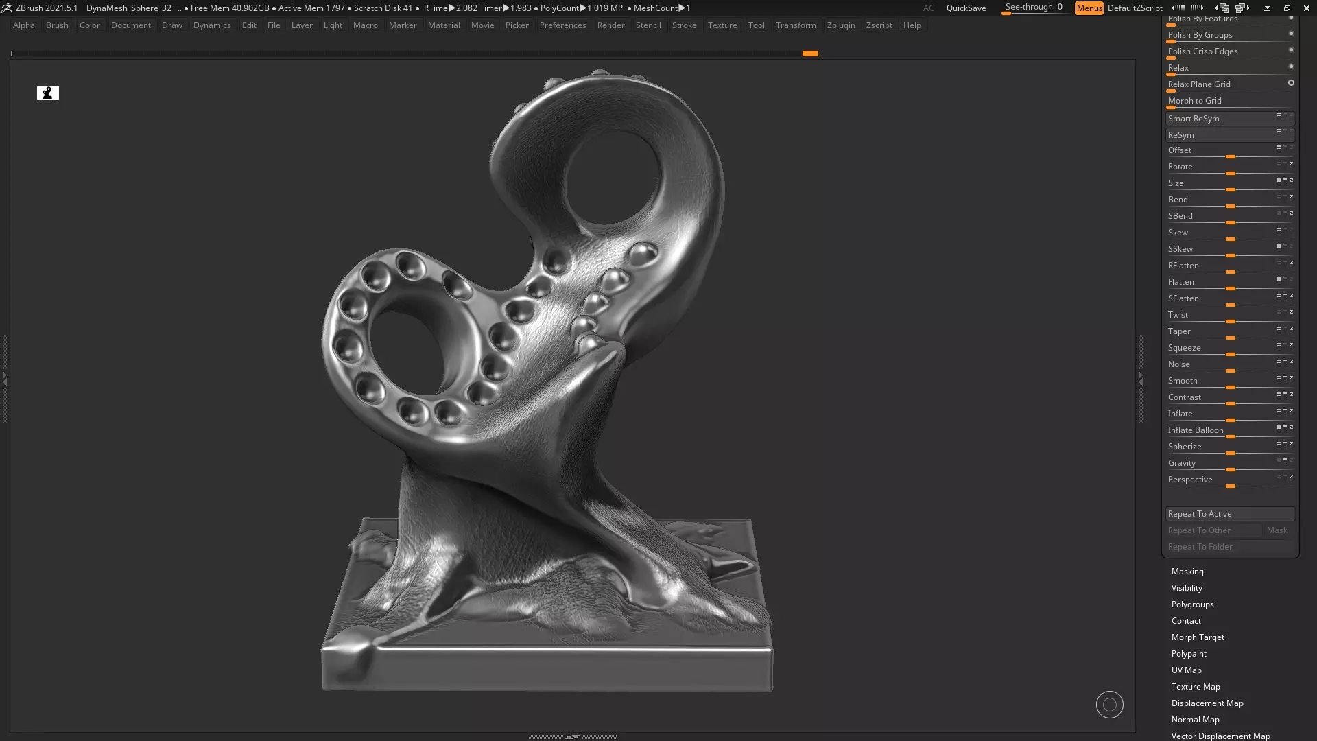 Modern Abstract Decorative sculpture 3d print model 3D print model