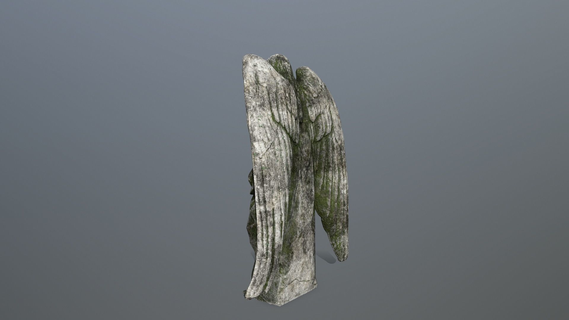 Angel Statue 4 Low-poly 3D model_4