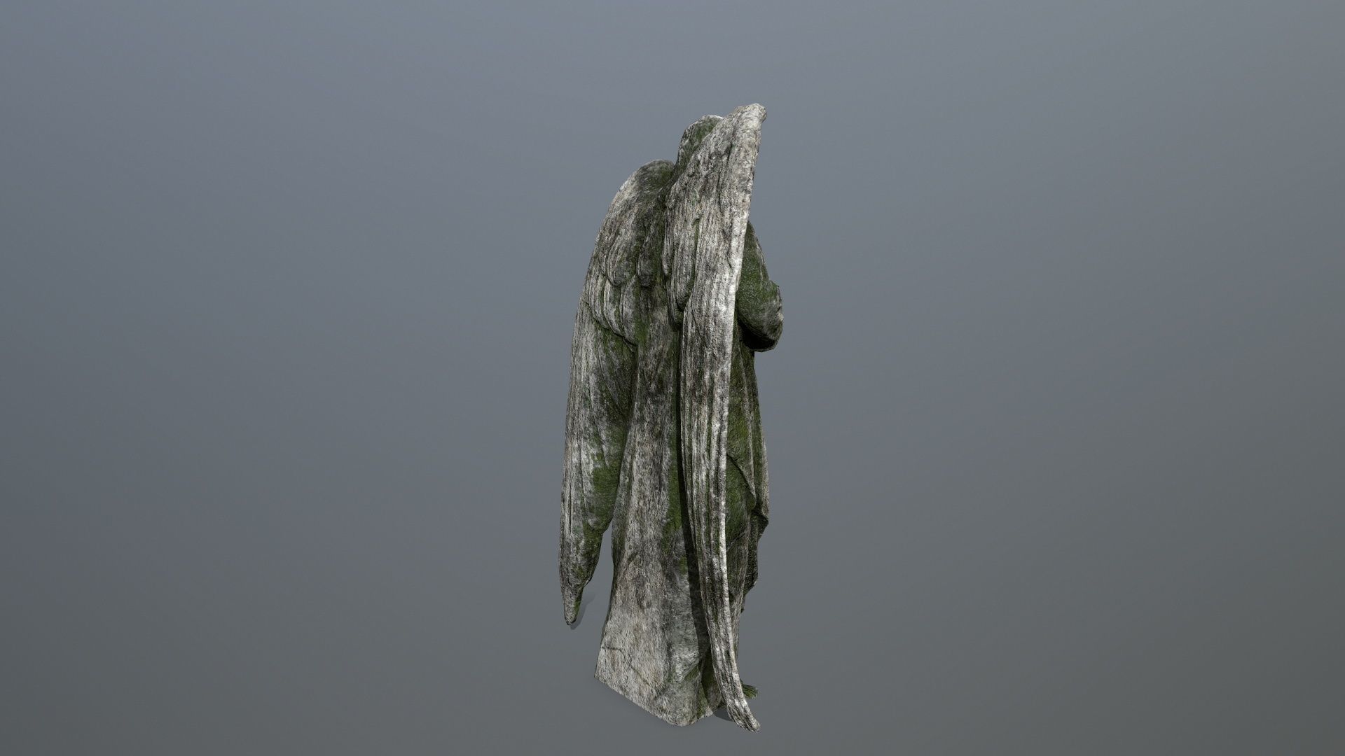 Angel Statue 4 Low-poly 3D model_2