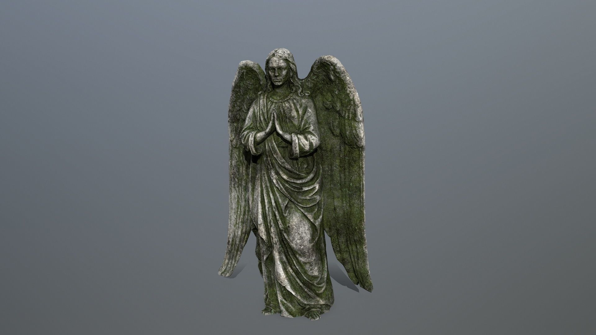 Angel Statue 4 Low-poly 3D model_6