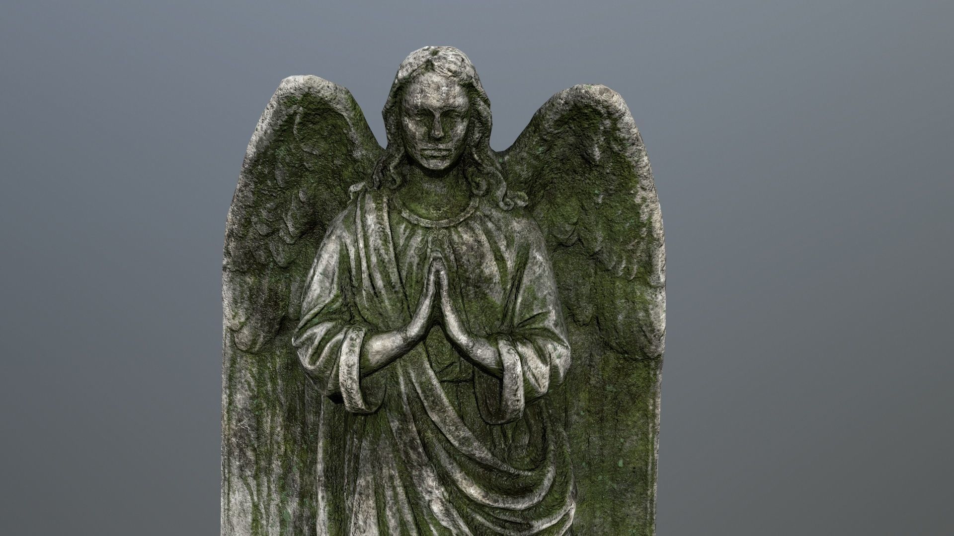 Angel Statue 4 Low-poly 3D model_7