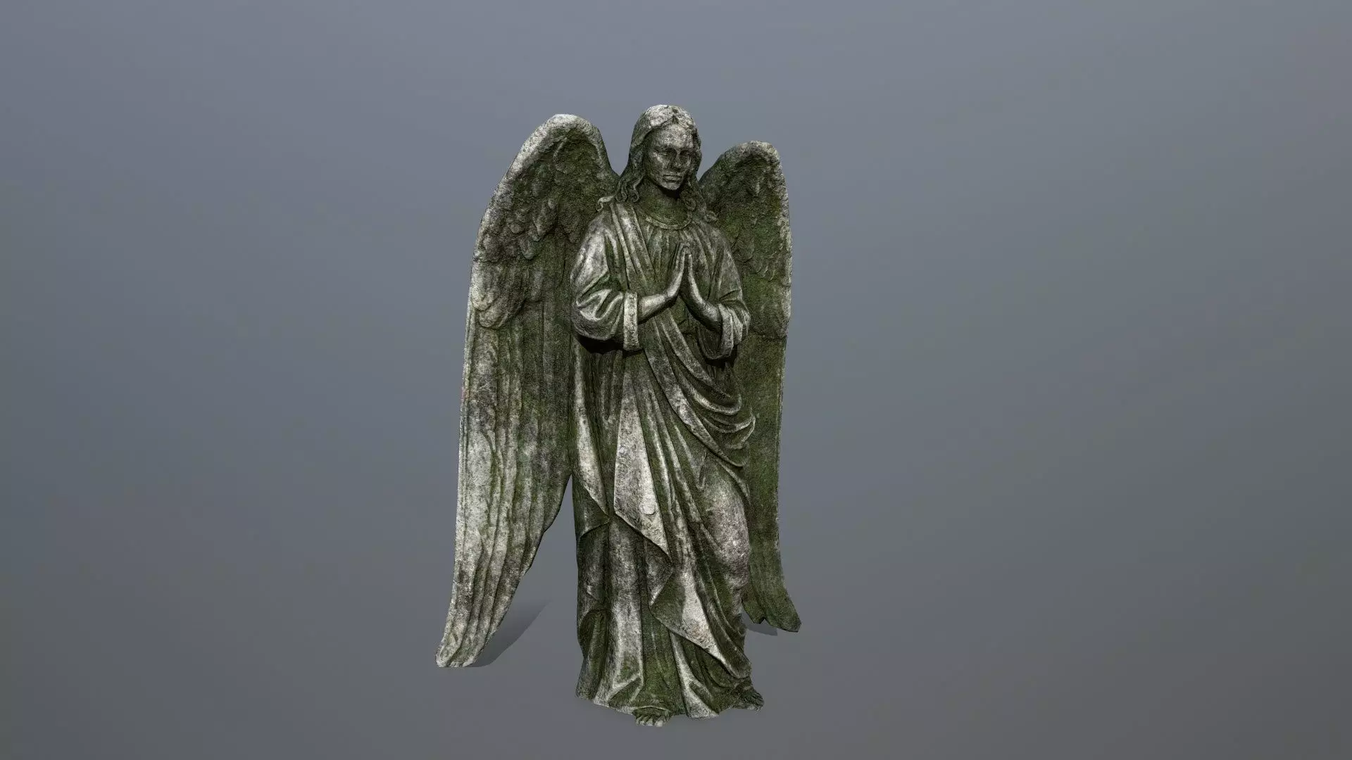Angel Statue 4 Low-poly 3D model_0