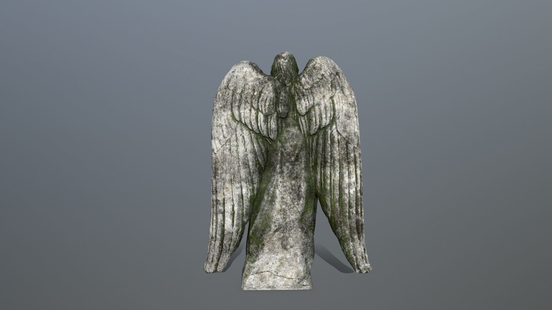 Angel Statue 4 Low-poly 3D model_3