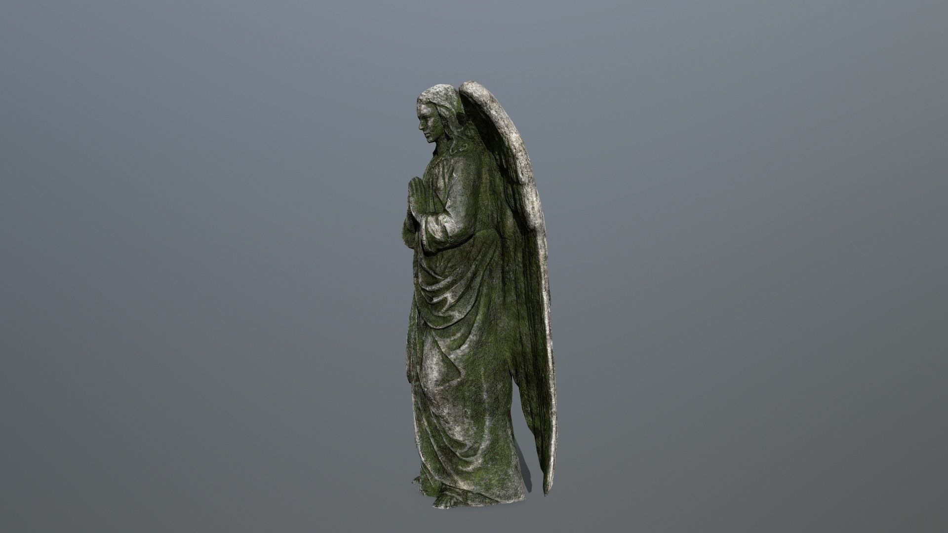 Angel Statue 4 Low-poly 3D model_5