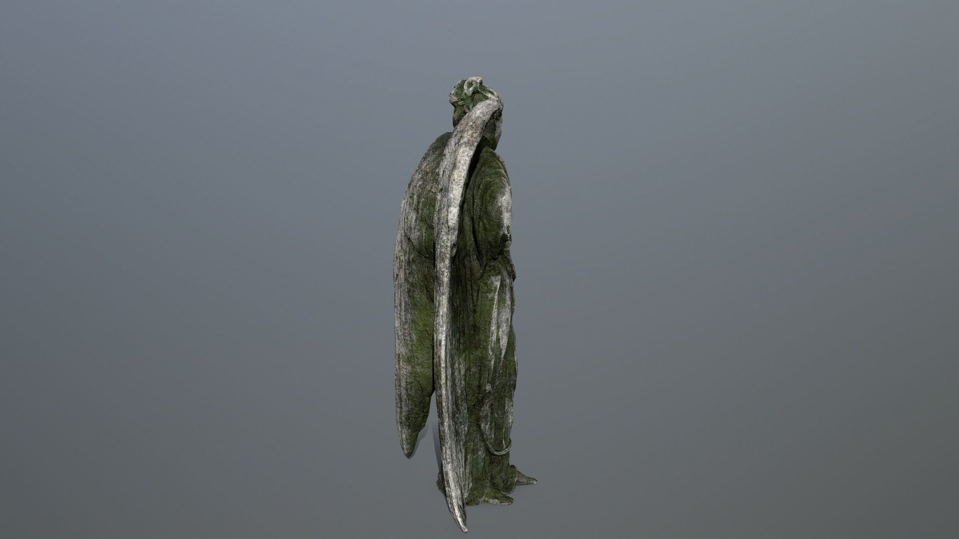 Angel Statue 5 Low-poly 3D model_5