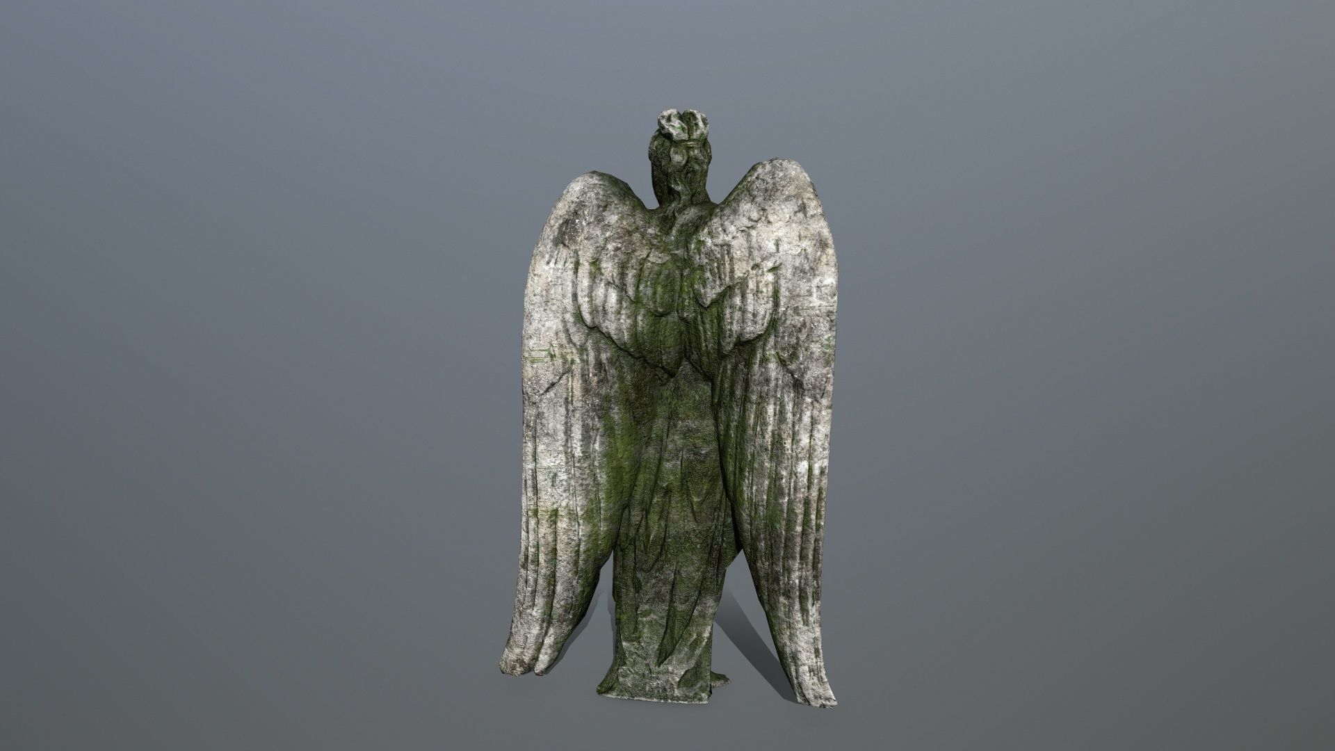 Angel Statue 5 Low-poly 3D model_4