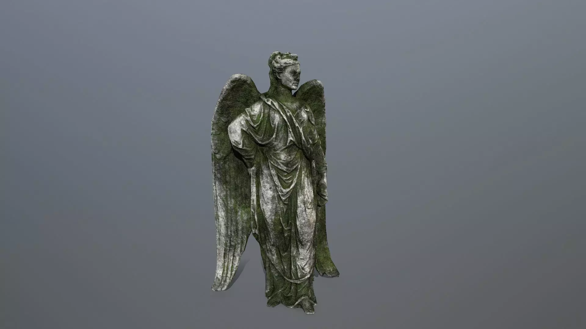 Angel Statue 5 Low-poly 3D model_0
