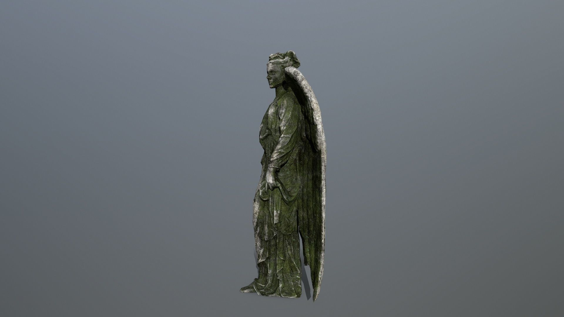 Angel Statue 5 Low-poly 3D model_2