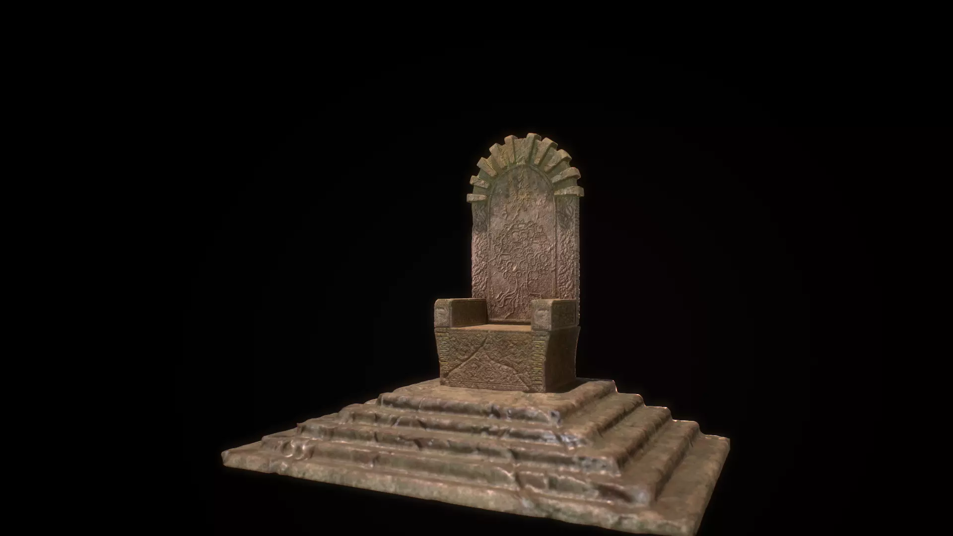 Throne Low-poly 3D model