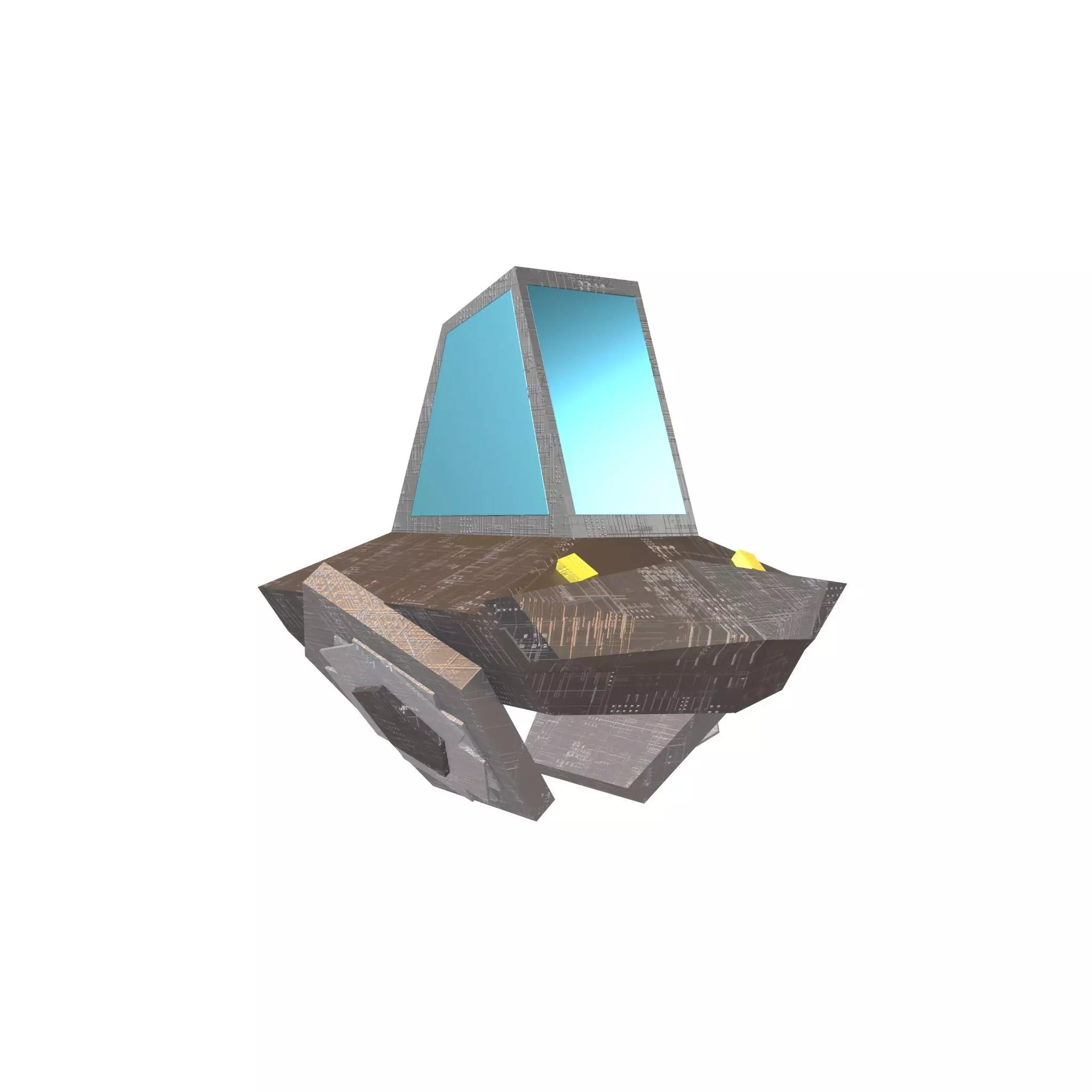 Future Car v2 001 Low-poly 3D model_0