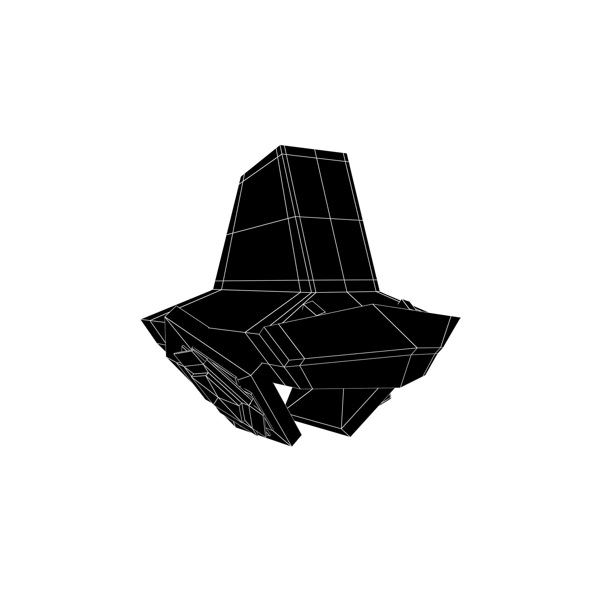 Future Car v2 001 Low-poly 3D model_5