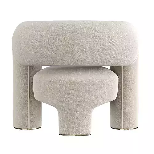 Via del Corso Armchair 3D model 4