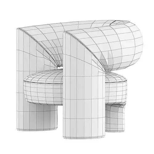 Via del Corso Armchair 3D model 7