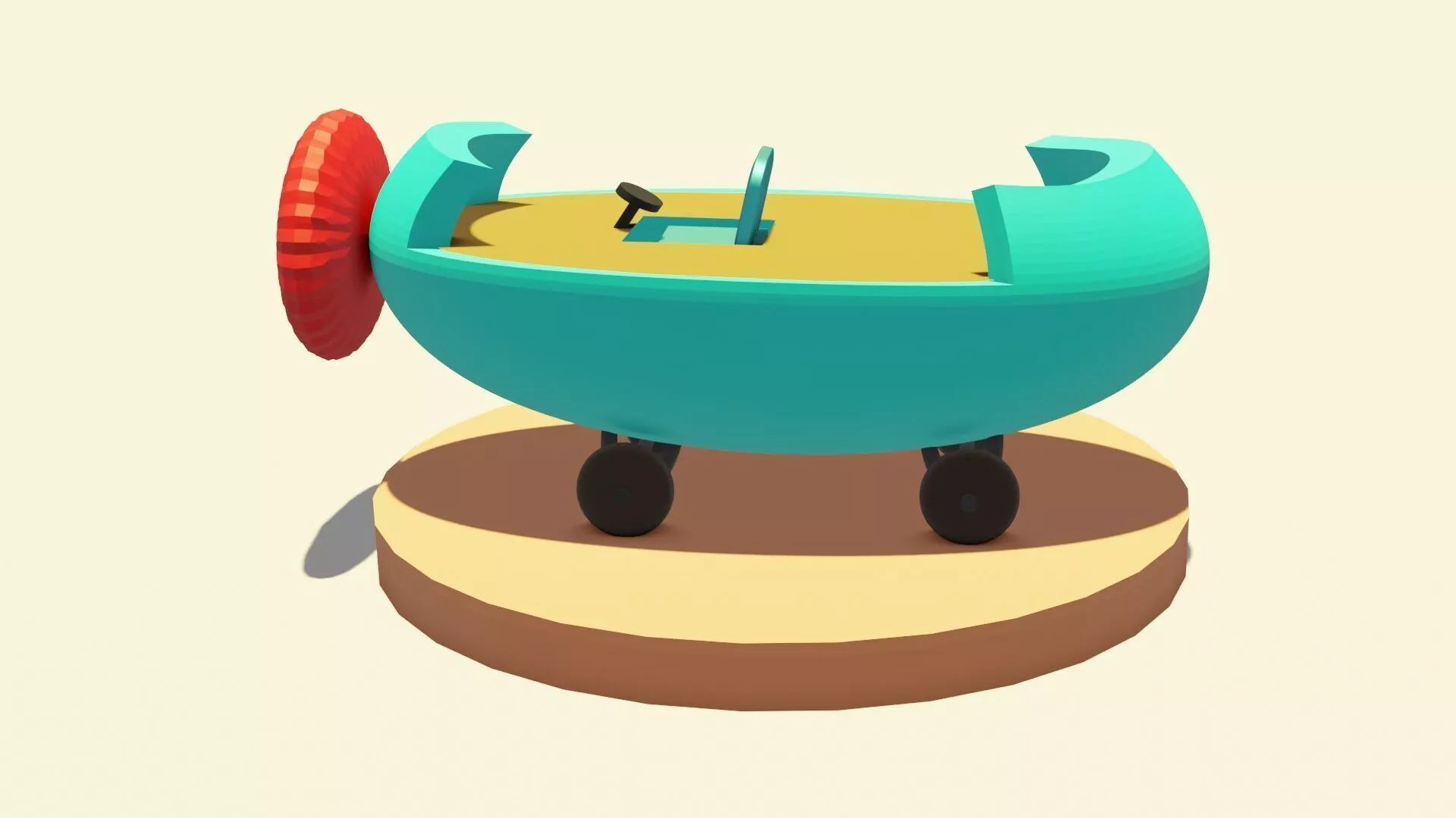 car kids 3d model Free low-poly 3D model