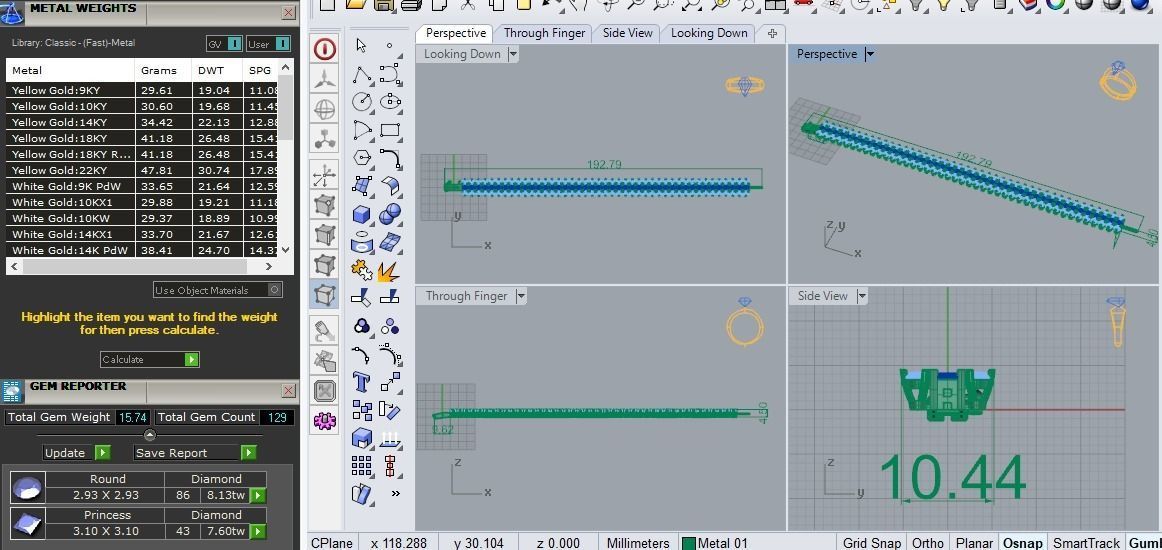 Diamond Bracelet 255 3D print model_1