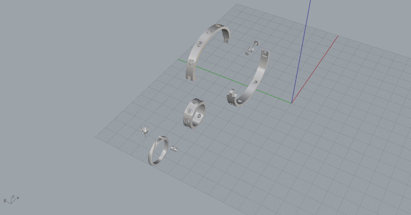  rings and bracelet 3D print model_12