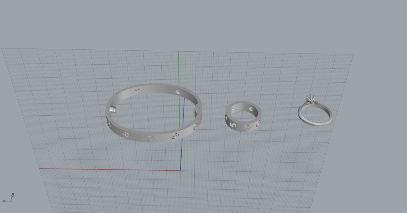  rings and bracelet 3D print model_7