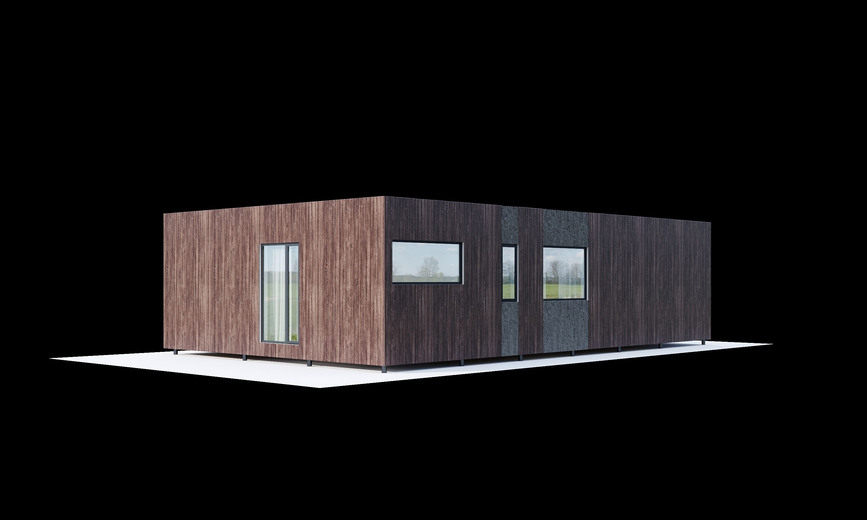 House in the Forest Modern House 3D model_7