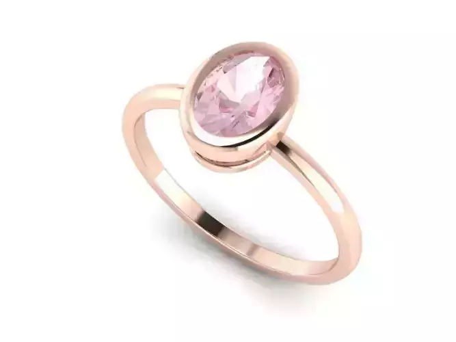 Oval Shape Bezel Ring 256