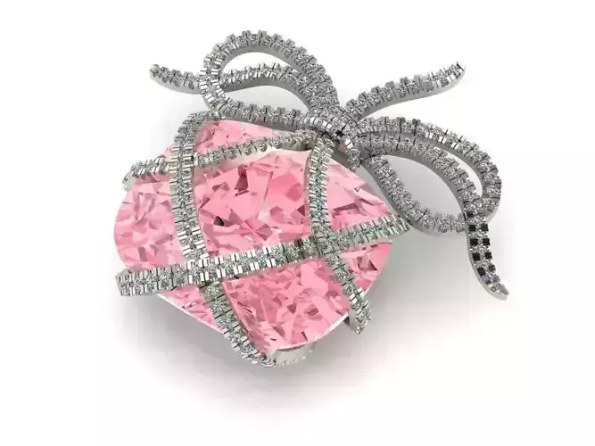 Diamond Bow Pendant 257