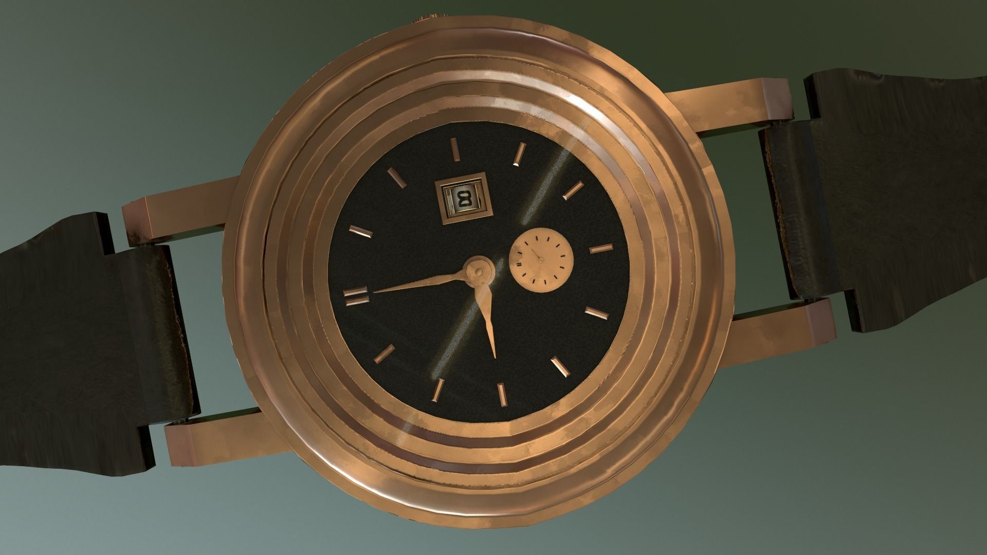 Copper Wrist Watch free 3D model | CGTrader