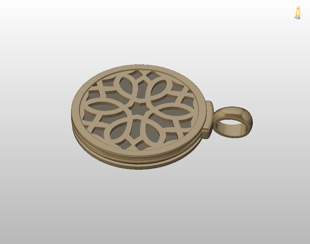 Zodiac Sign Pendant Aquarius 3D print model_25