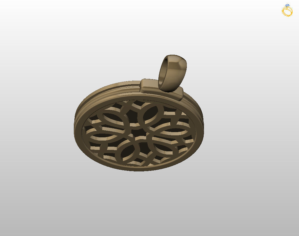 Zodiac Sign Pendant Aquarius 3D print model_26