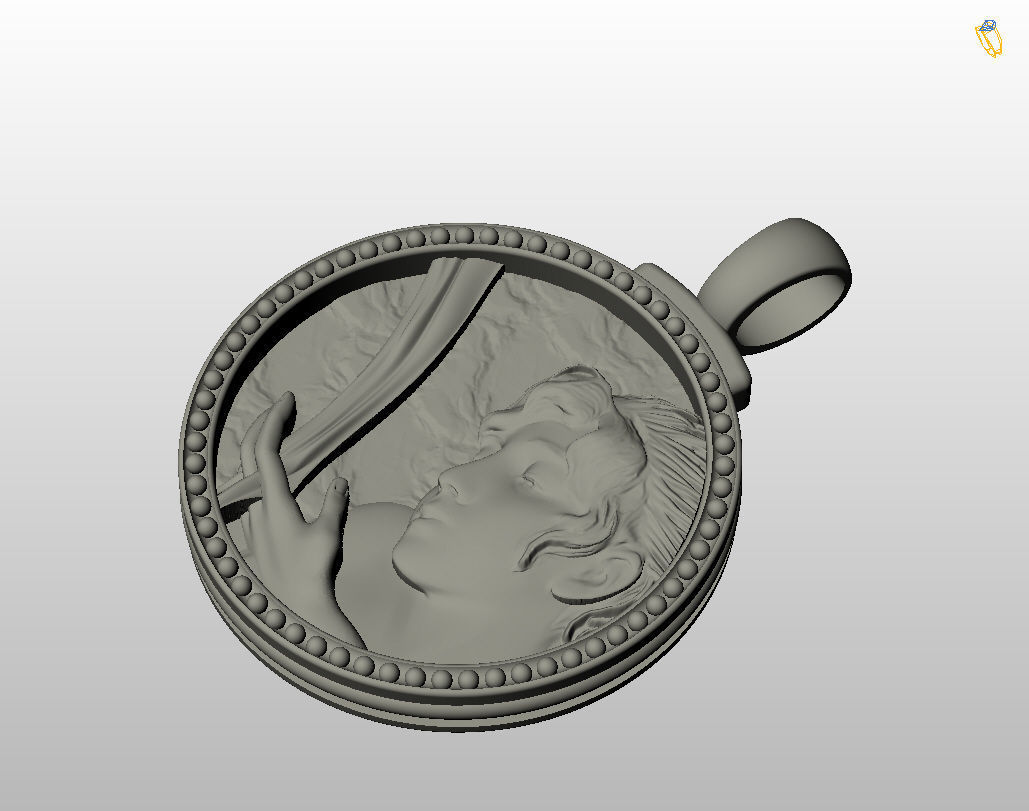 Zodiac Sign Pendant Aquarius 3D print model_32