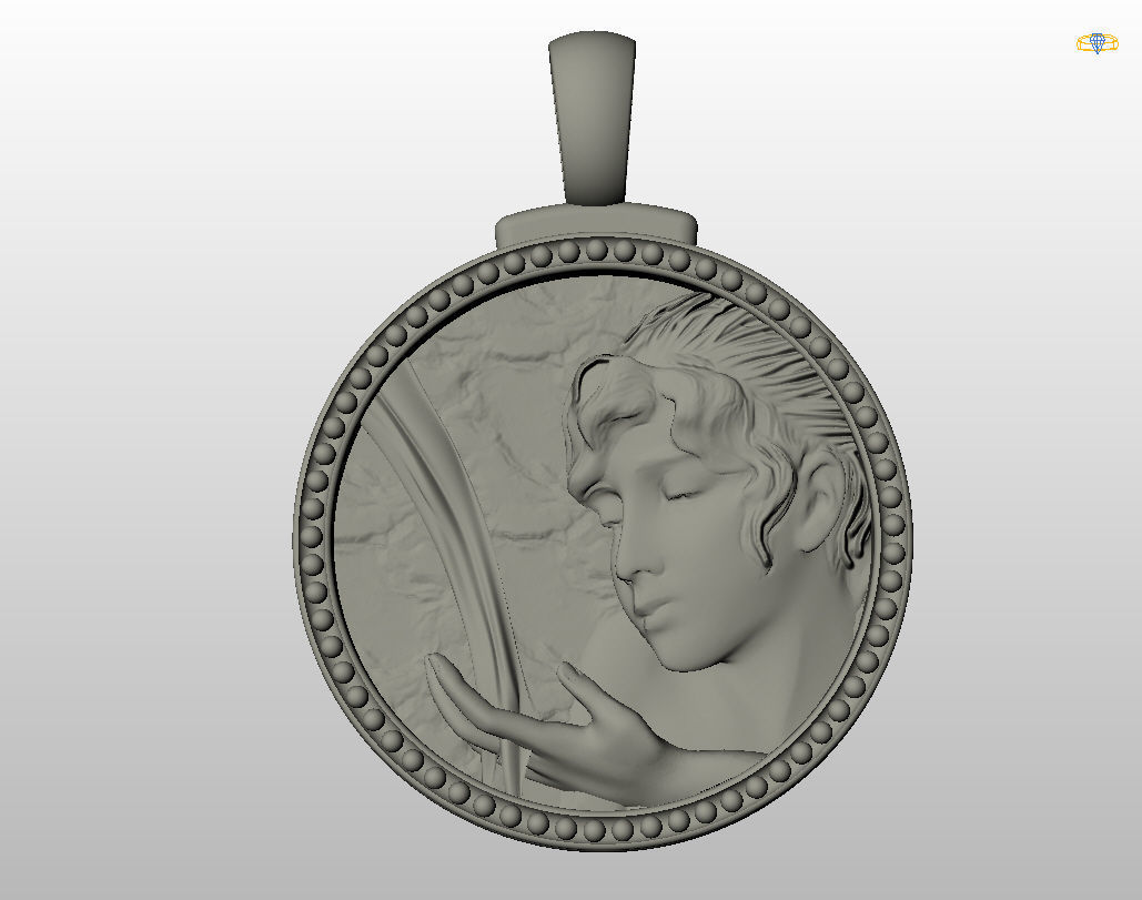 Zodiac Sign Pendant Aquarius 3D print model_30