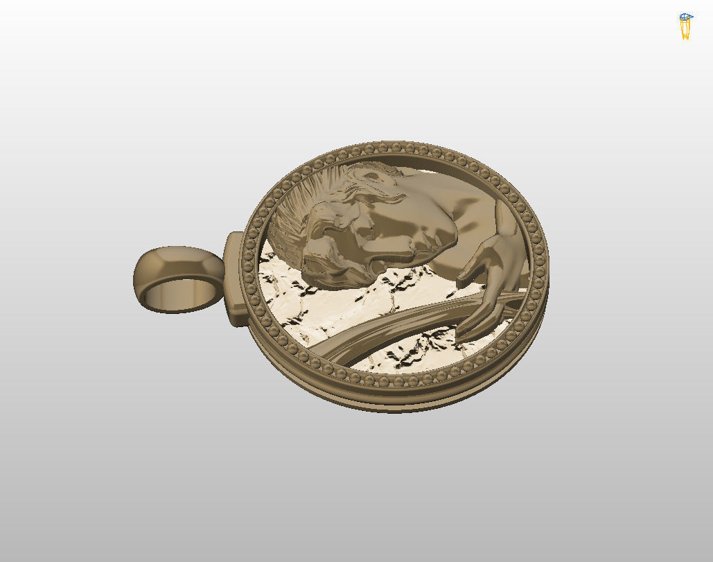 Zodiac Sign Pendant Aquarius 3D print model_11