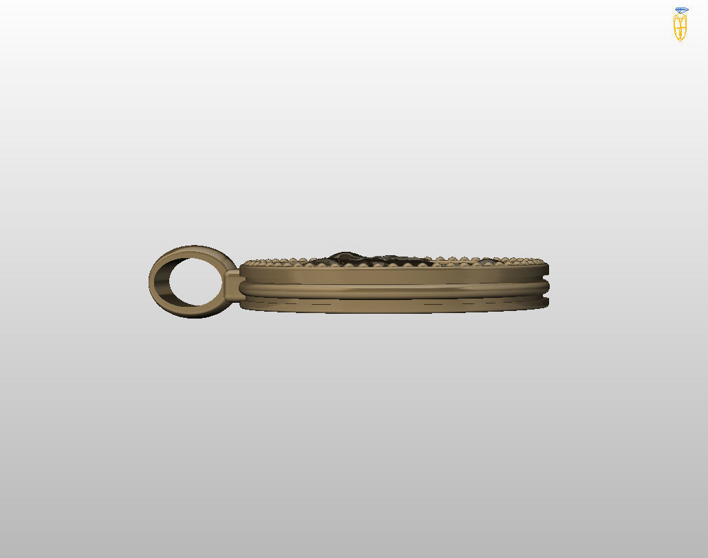 Zodiac Sign Pendant Aquarius 3D print model_29