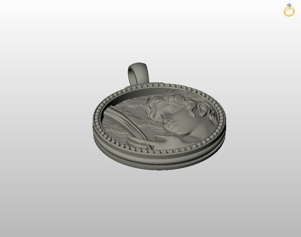 Zodiac Sign Pendant Aquarius 3D print model_38