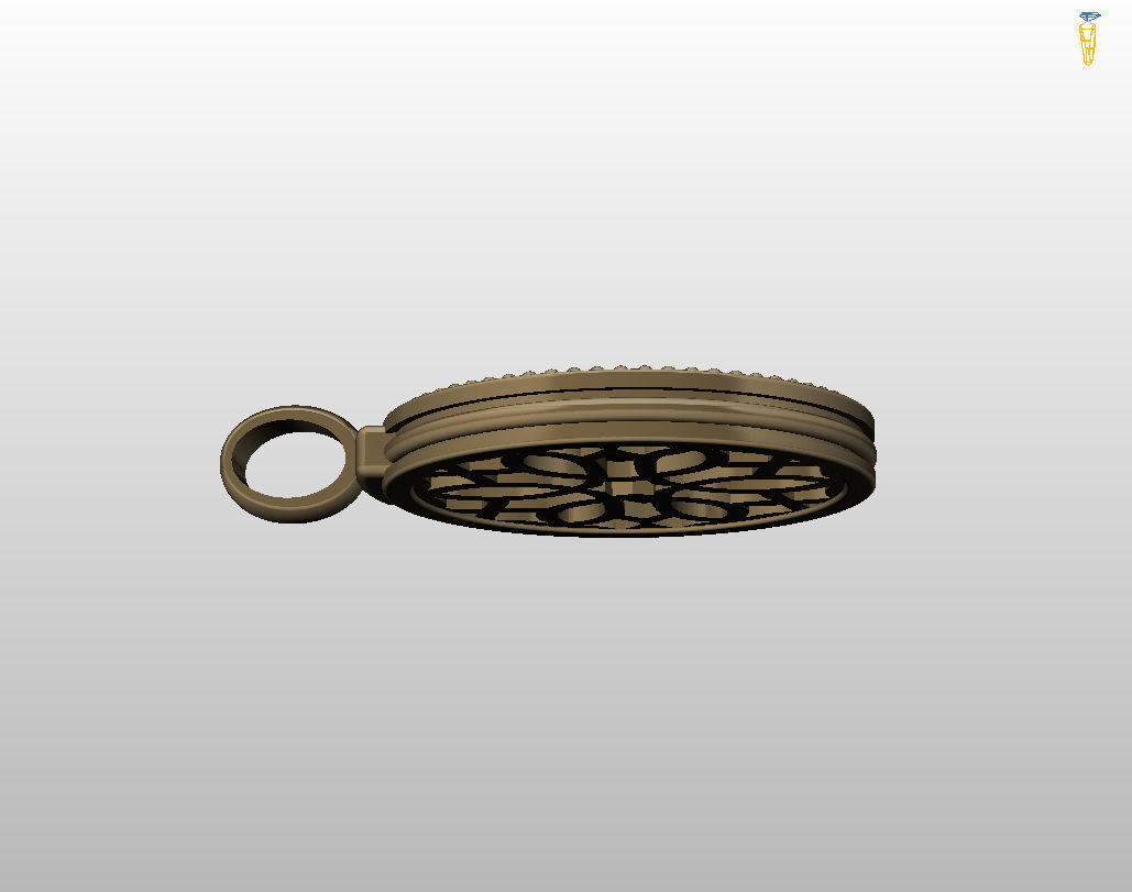 Zodiac Sign Pendant Aquarius 3D print model_28