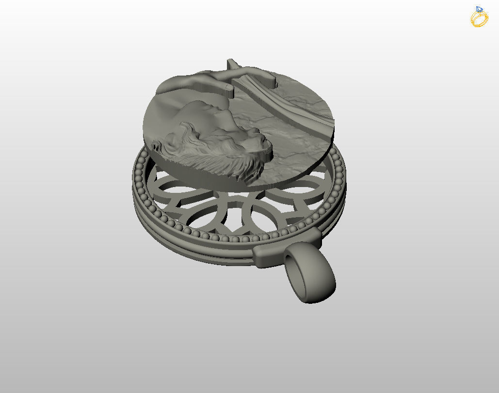 Zodiac Sign Pendant Aquarius 3D print model_40