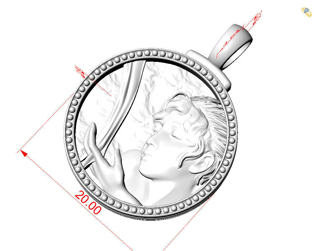 Zodiac Sign Pendant Aquarius 3D print model_5