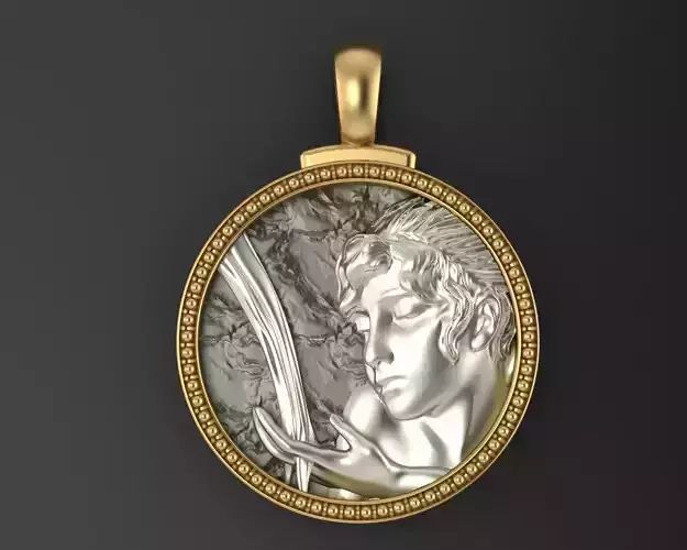 Zodiac Sign Pendant Aquarius 3D print model