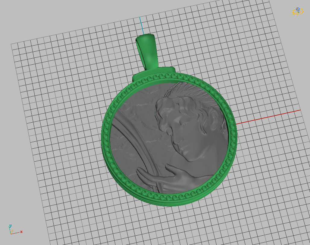 Zodiac Sign Pendant Aquarius 3D print model_9