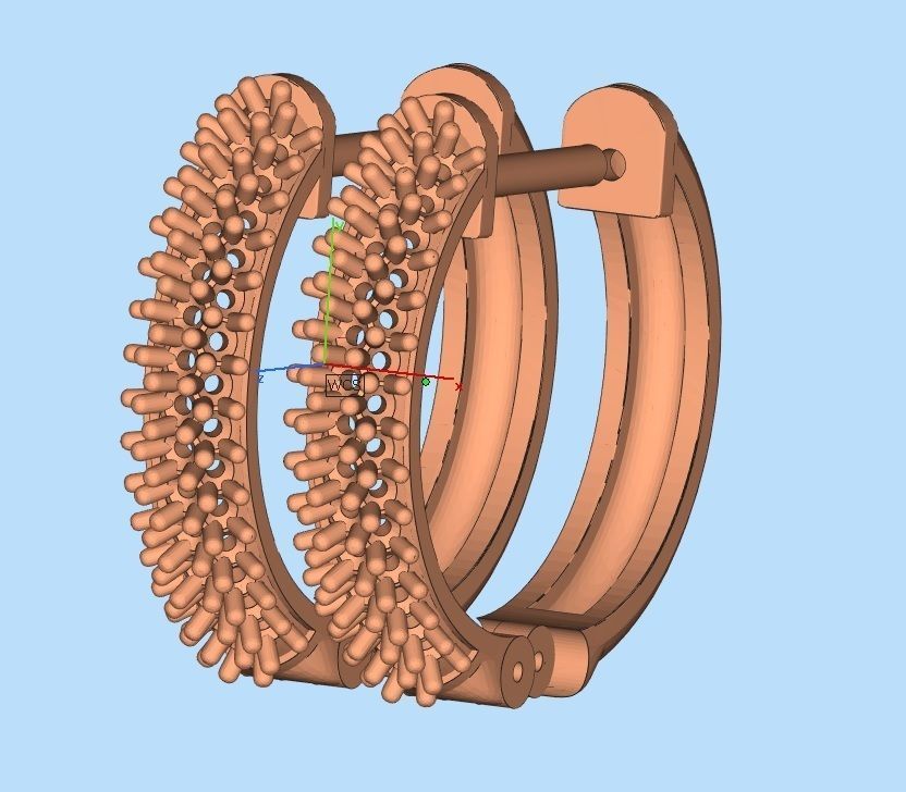 Diamond Huggies Hoop earrings for woman 3D print model_6