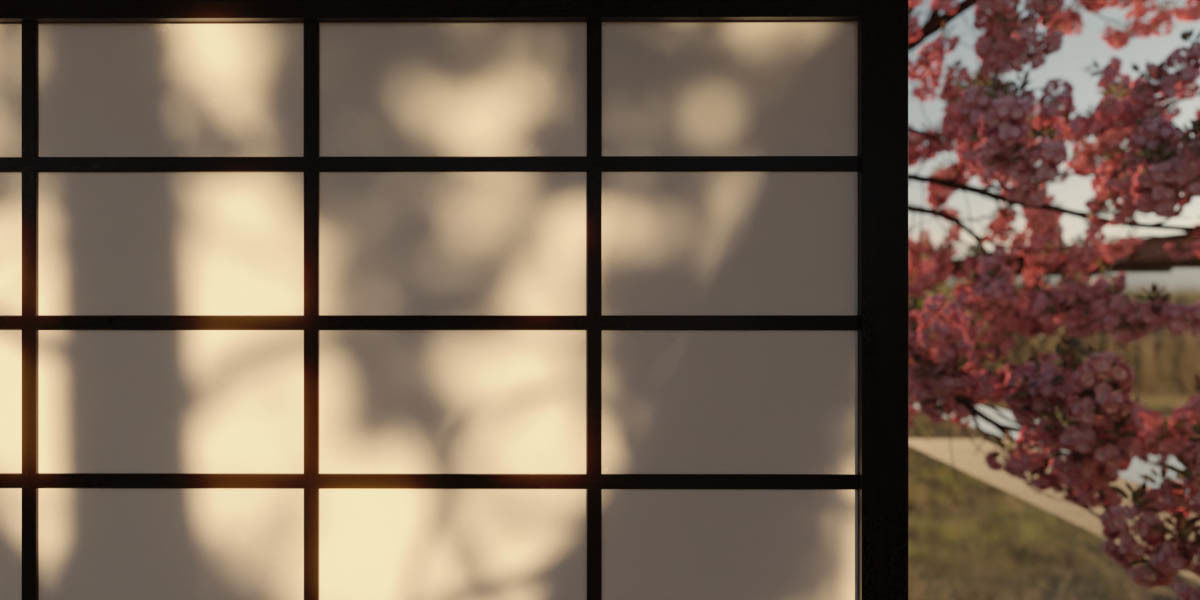 Japanese Shoji Doors And Walls Low-poly 3D model_3