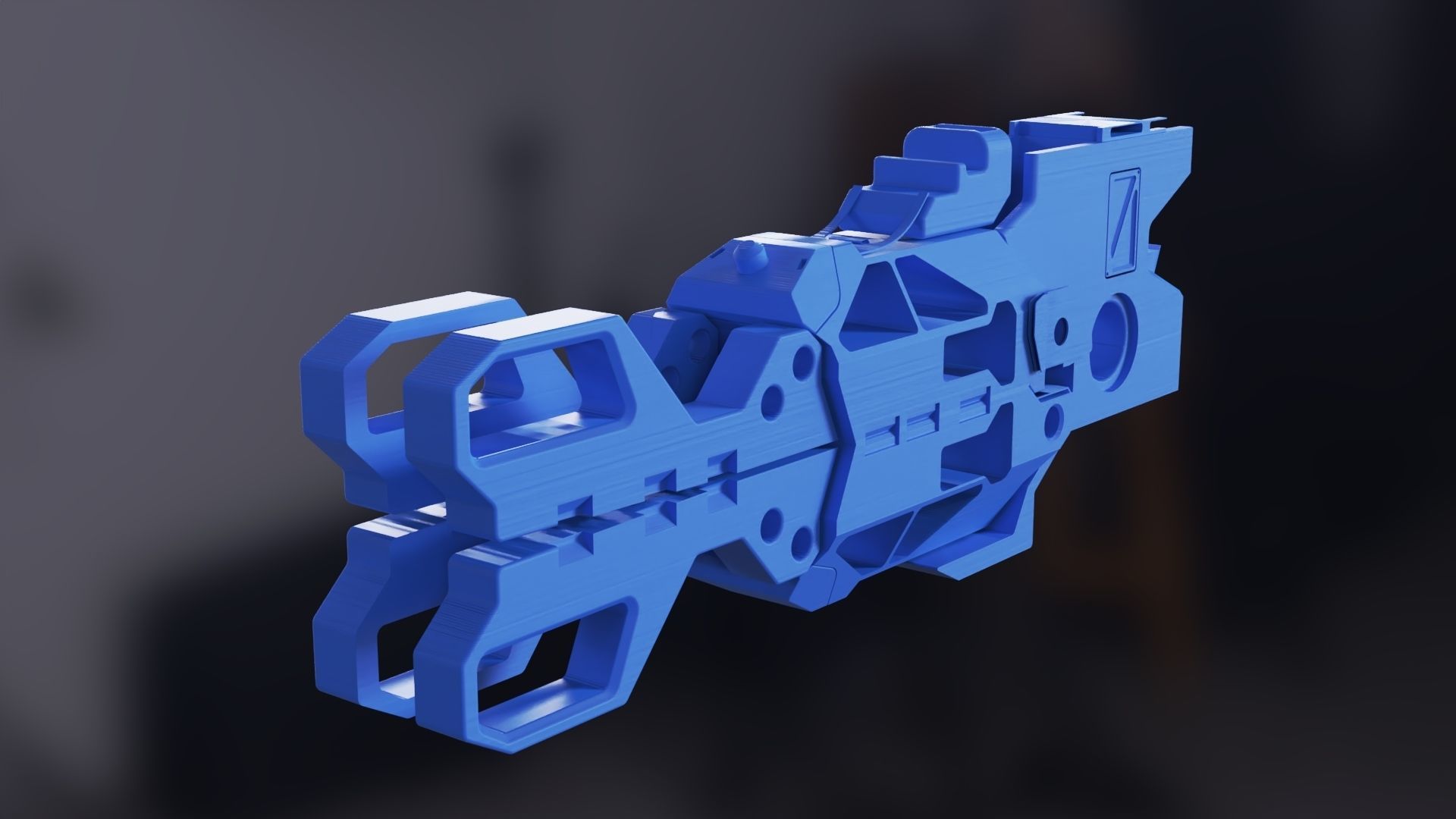 Scifi spaceship spacecraft part  3D model_1