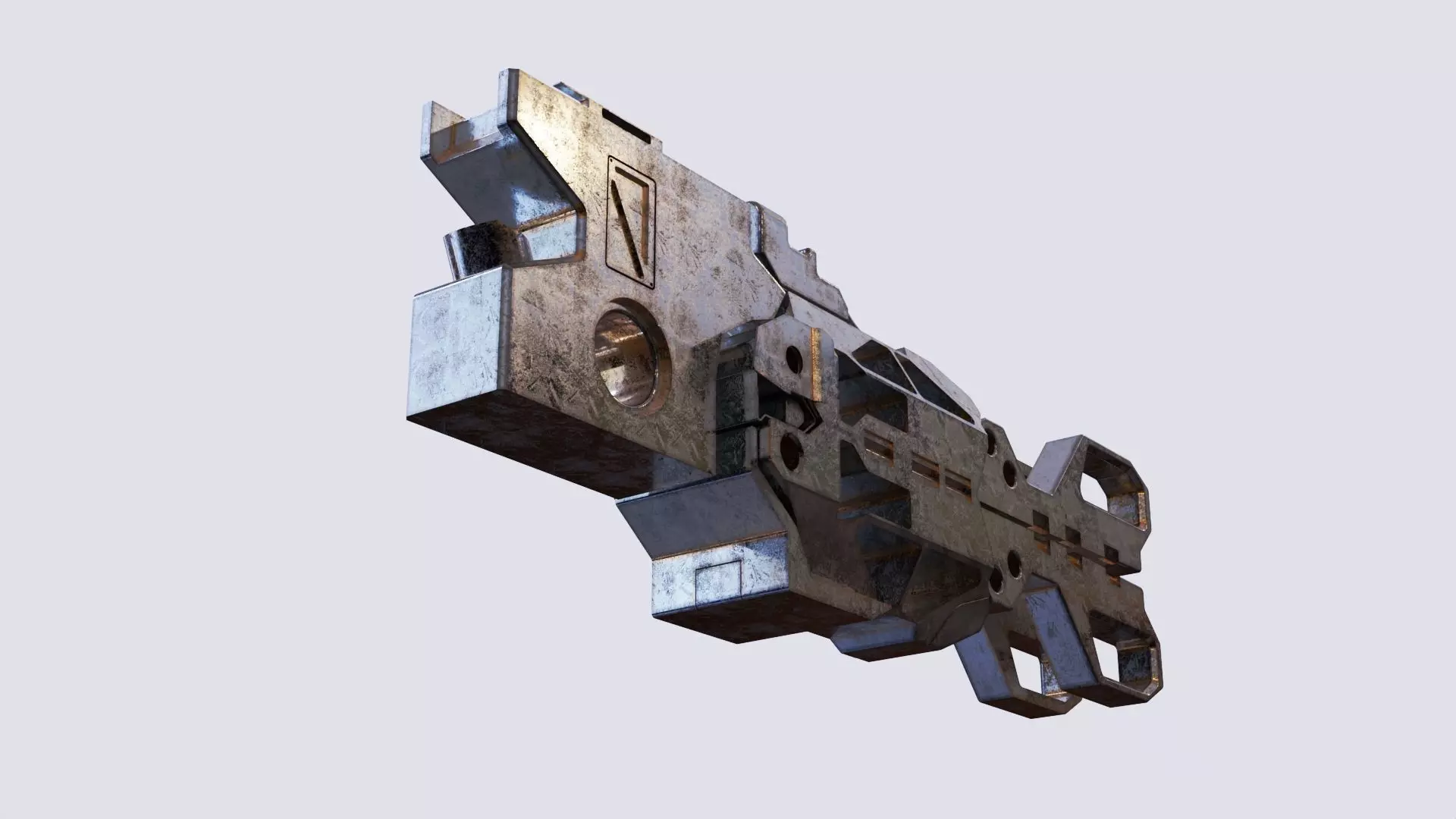 Scifi spaceship spacecraft part  3D model_0