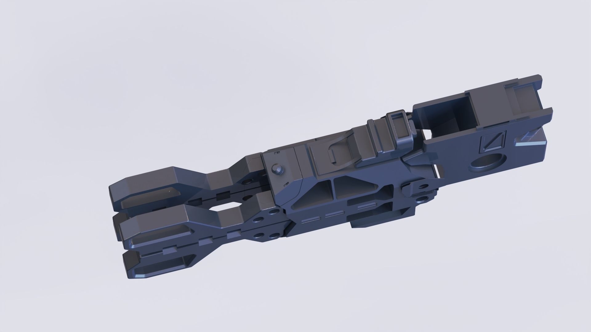 Scifi spaceship spacecraft part  3D model_2