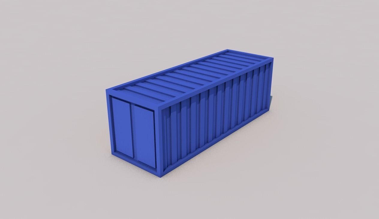 Container shipping Low-poly 3D model_1