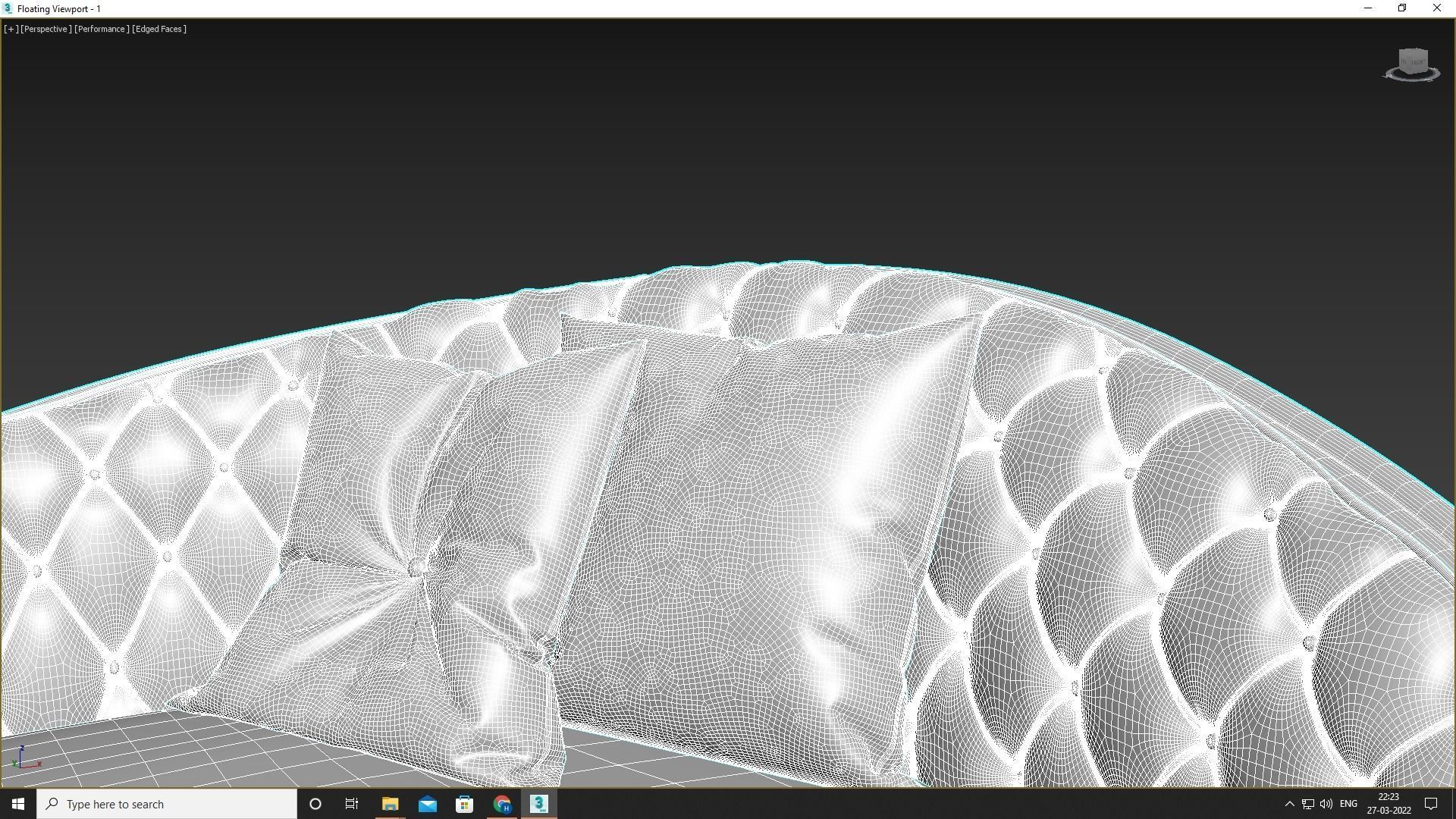 Sofa with Pillow 3D model_9