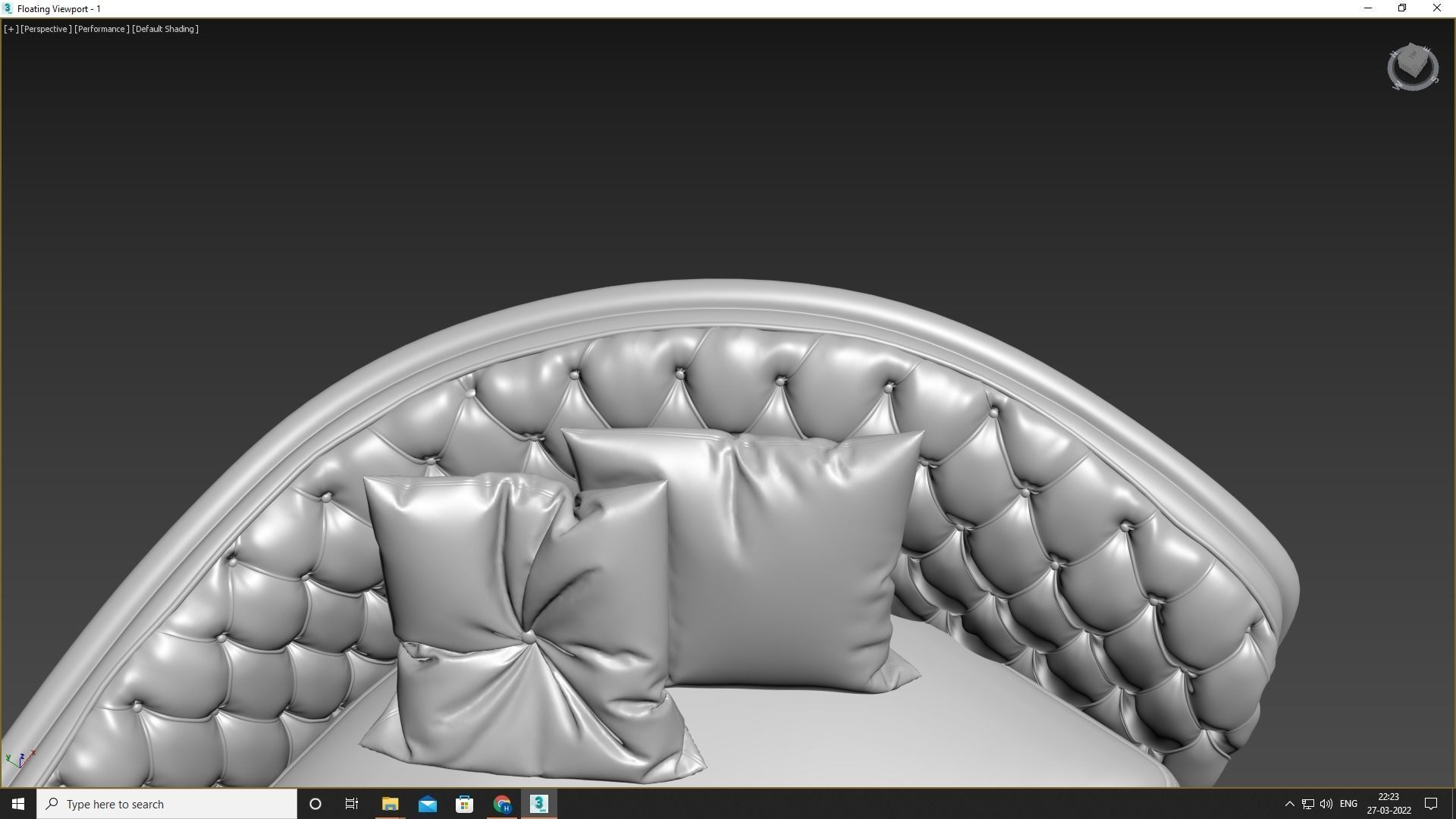 Sofa with Pillow 3D model_14