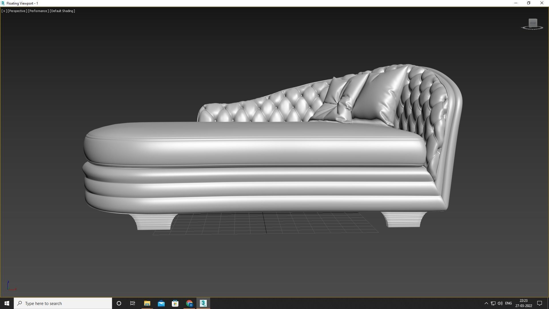 Sofa with Pillow 3D model_10