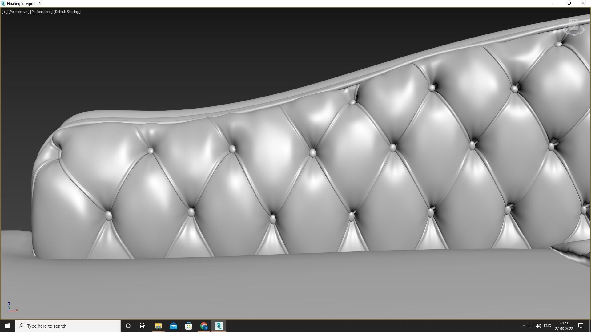 Sofa with Pillow 3D model_12