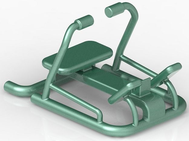 Stylish Gym Rowing Machine 3D print model_2